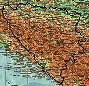 zemljopisna karta bih Nevolje sa zastavom BiH zemljopisna karta bih